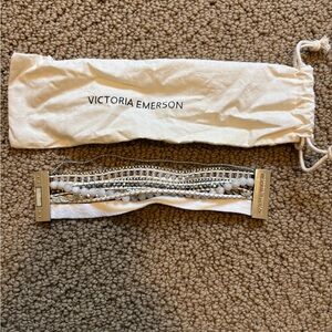 Victoria Emerson Silver and White Wrap Bracelet